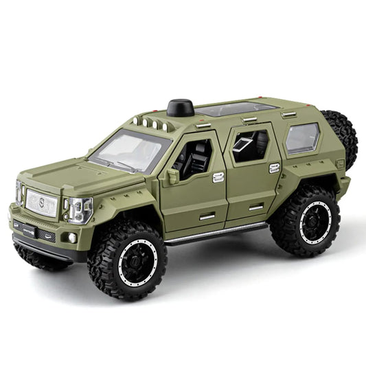 G Patton Diecast SUV Model – 1:24 Scale | Military Green | Light & Sound