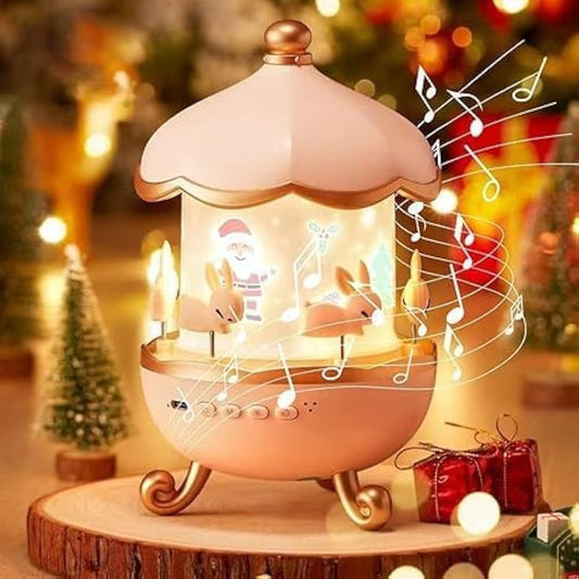 Magical Rotating Bunny Night Light Projector with Music & Cartoon Display