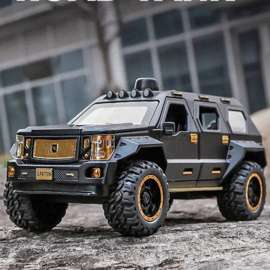 G Patton Diecast SUV Model – 1:24 Scale | Black| Light & Sound